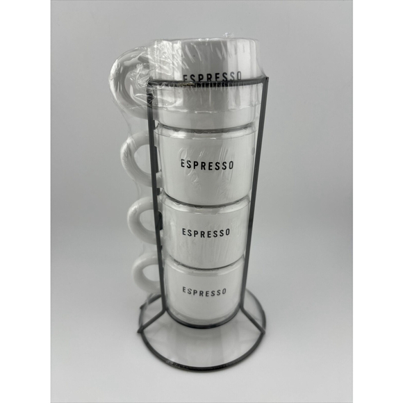 Target Other - Target Bullseye Playground 5 Piece Espresso Mini Stackable Mugs Cups (NEW)